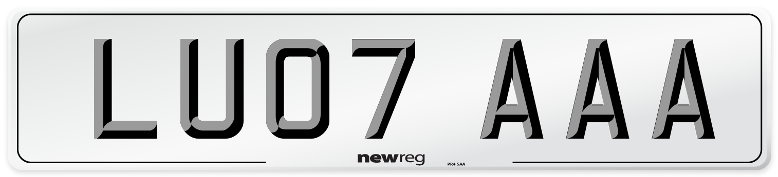 LU07 AAA Number Plate from New Reg
